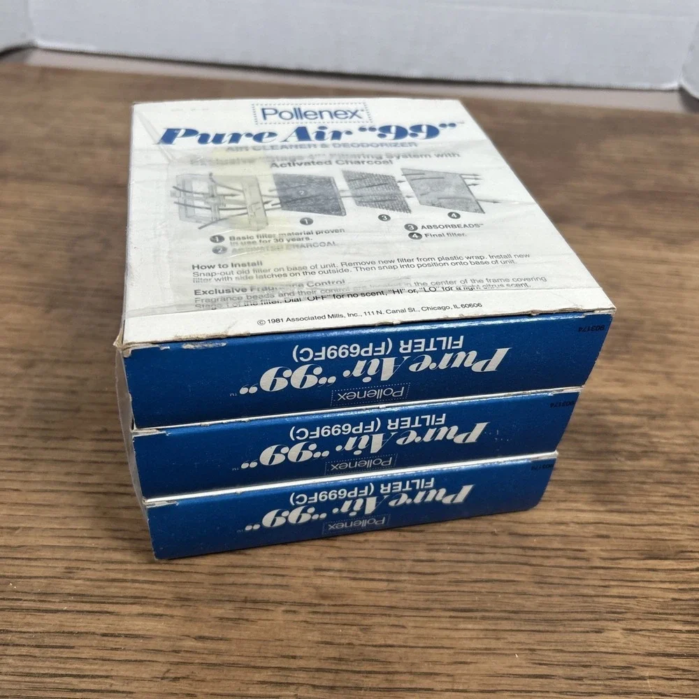Lot of 3- Pollenex Pure Air 99 Air Filter FP699FV Sears Model 699 NEW